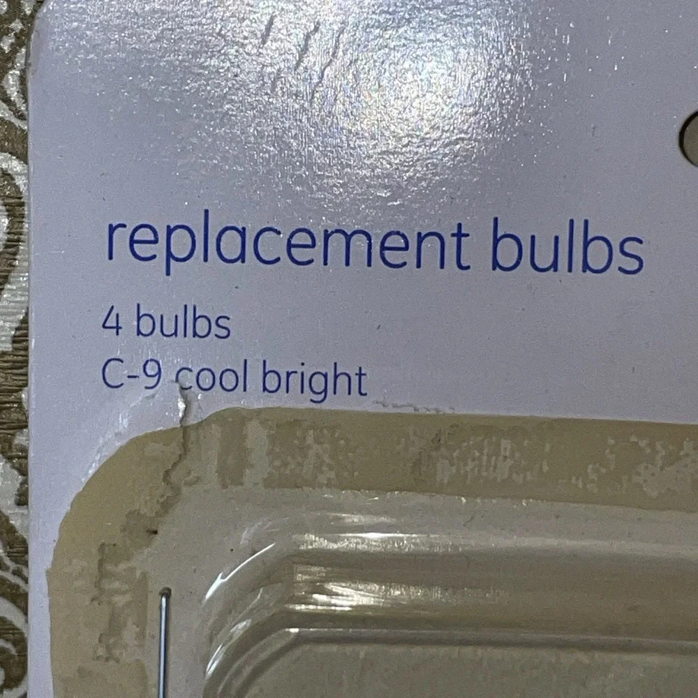 x8 GE C9 clear cool bright replacement light bulbs 7 Watt